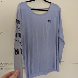 Size M pink brand shirt with v cut back,like new!